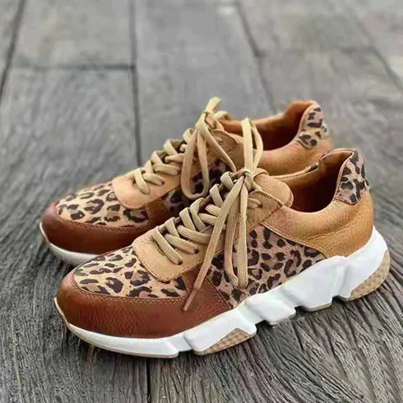 Selina | Bold Leopard Sneakers