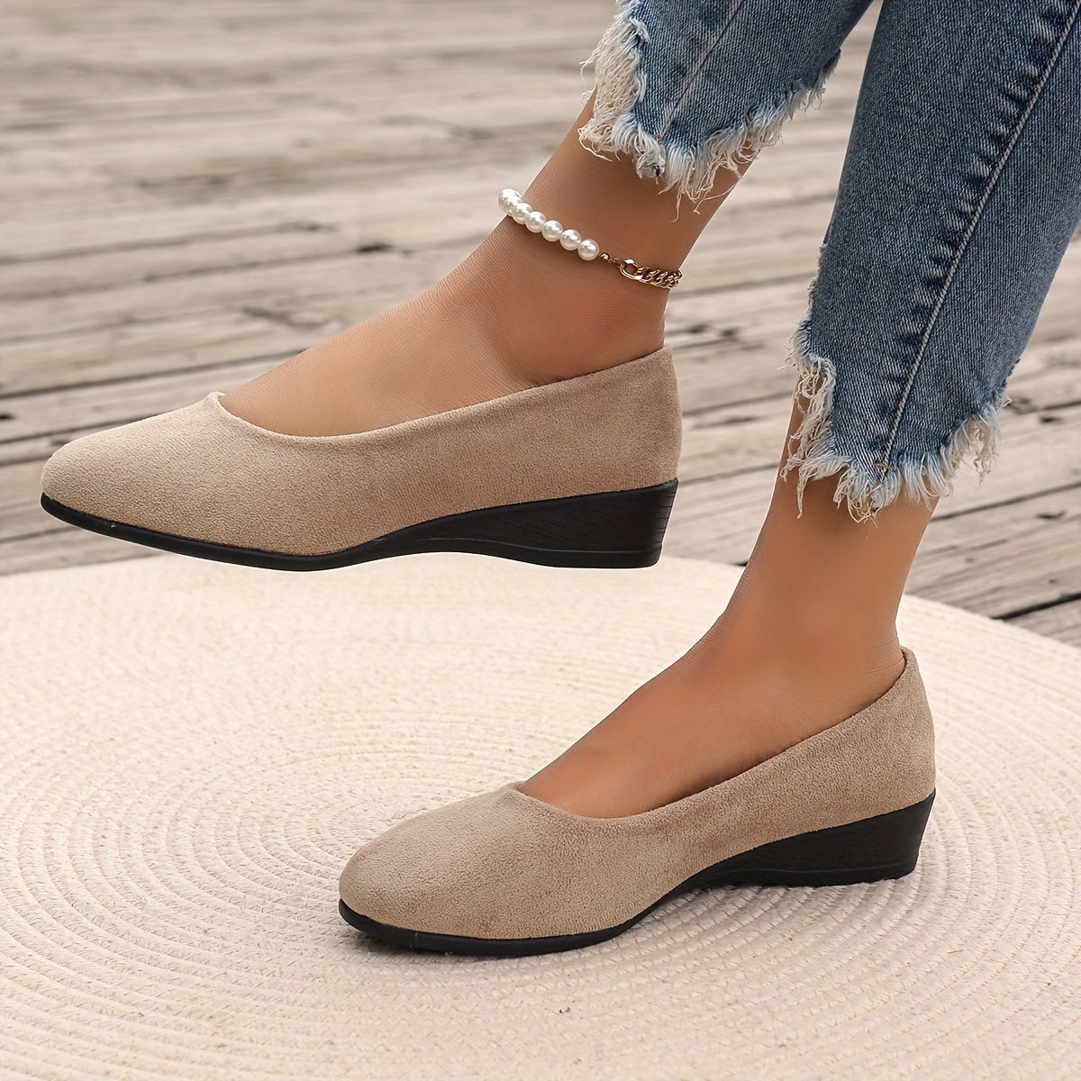 Love – Comfortable Wedge Ballerinas