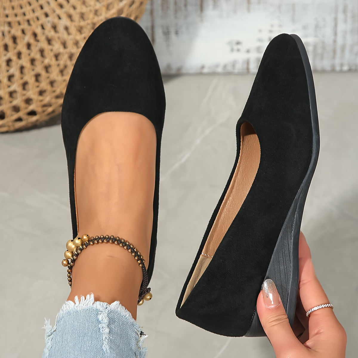 Love – Comfortable Wedge Ballerinas