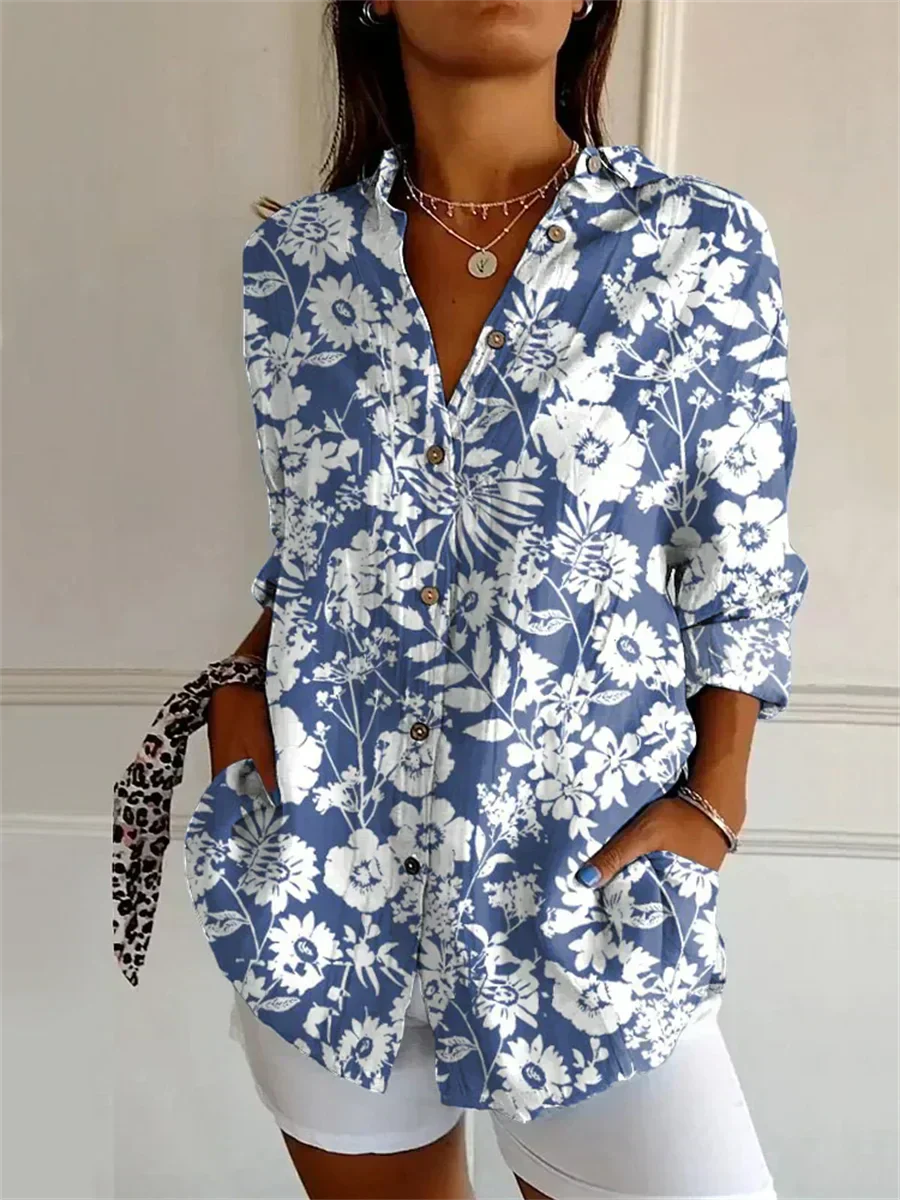 Gwen - Elegant Floral Print Blouse