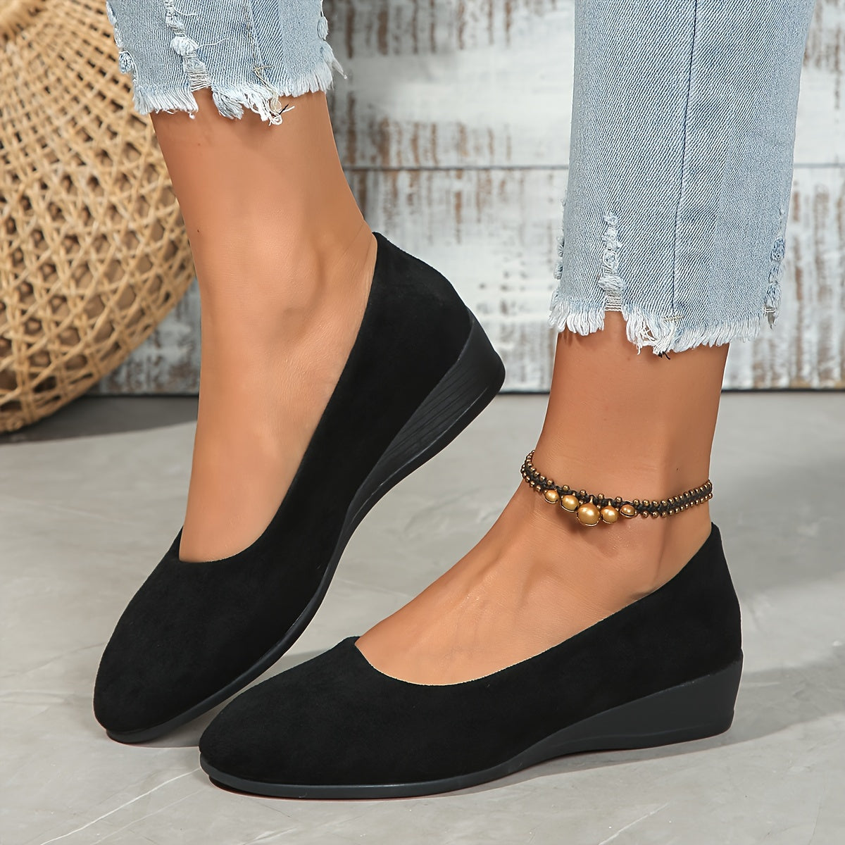 Love – Comfortable Wedge Ballerinas