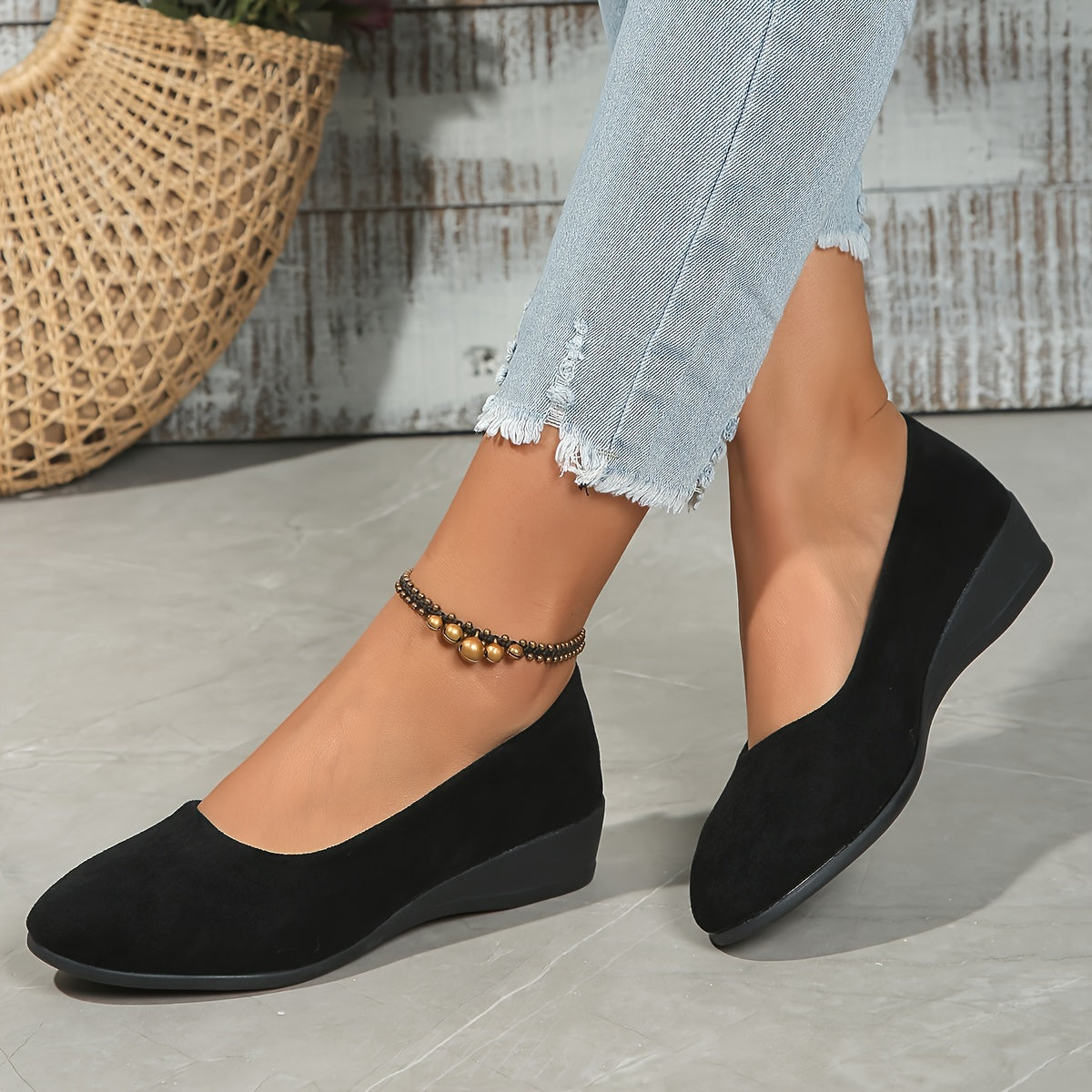Love – Comfortable Wedge Ballerinas
